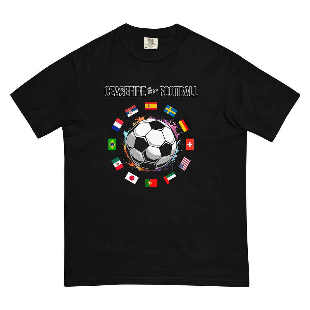 Alto el fuego para la camiseta de fútbol